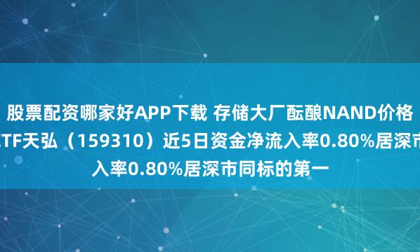 股票配资哪家好APP下载 存储大厂酝酿NAND价格上调，芯片ETF天弘（159310）近5日资金净流入率0.80%居深市同标的第一