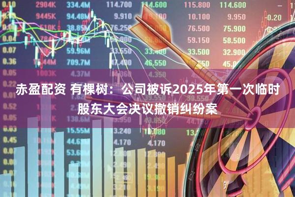 赤盈配资 有棵树：公司被诉2025年第一次临时股东大会决议撤销纠纷案