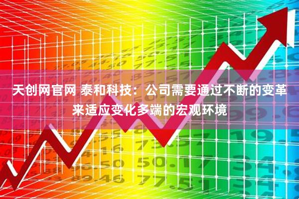 天创网官网 泰和科技：公司需要通过不断的变革来适应变化多端的宏观环境